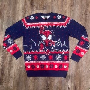 Marvel | Sweaters | Marvel Spiderman Chibi Ugly Christmas Sweater Mens Sz S  | Poshmark